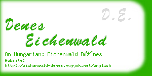 denes eichenwald business card